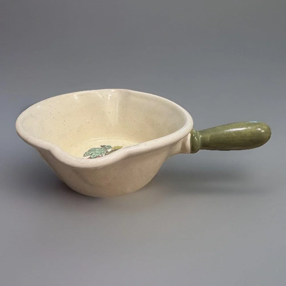 Vintage Metlox Poppy Trail Provincial FRUIT Handled Gravy Bowl With Pour spouts